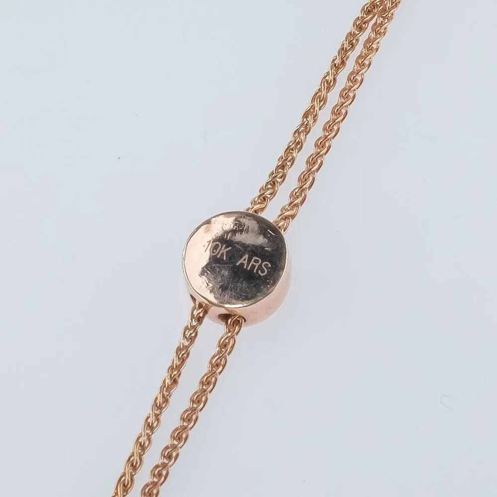 0.80ctw Diamond Accents Adjustable Bolo Bracelet in 10K Rose Gold