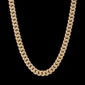 12mm 14K Gold Iced Cuban Chain [SHIP TO THE US ONLY]