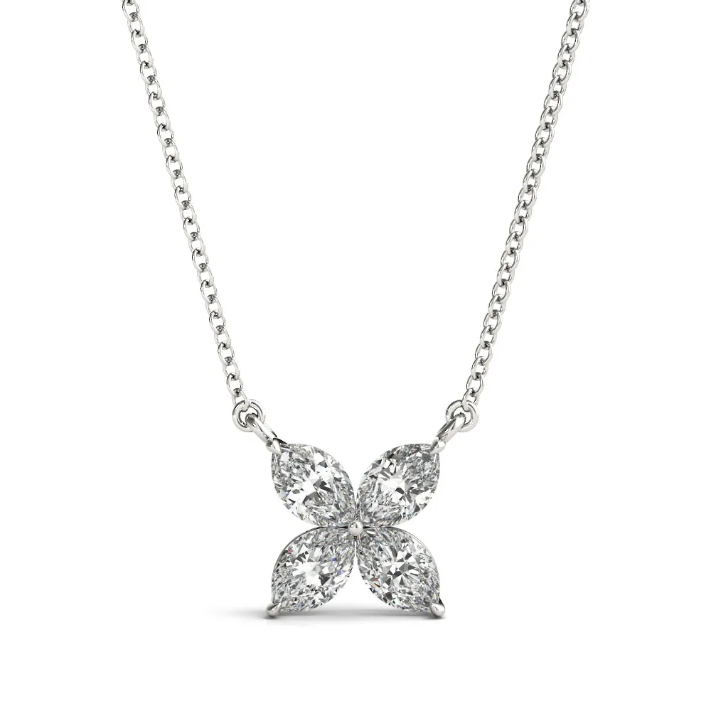 14K Marquise Diamond Necklace / Pendant