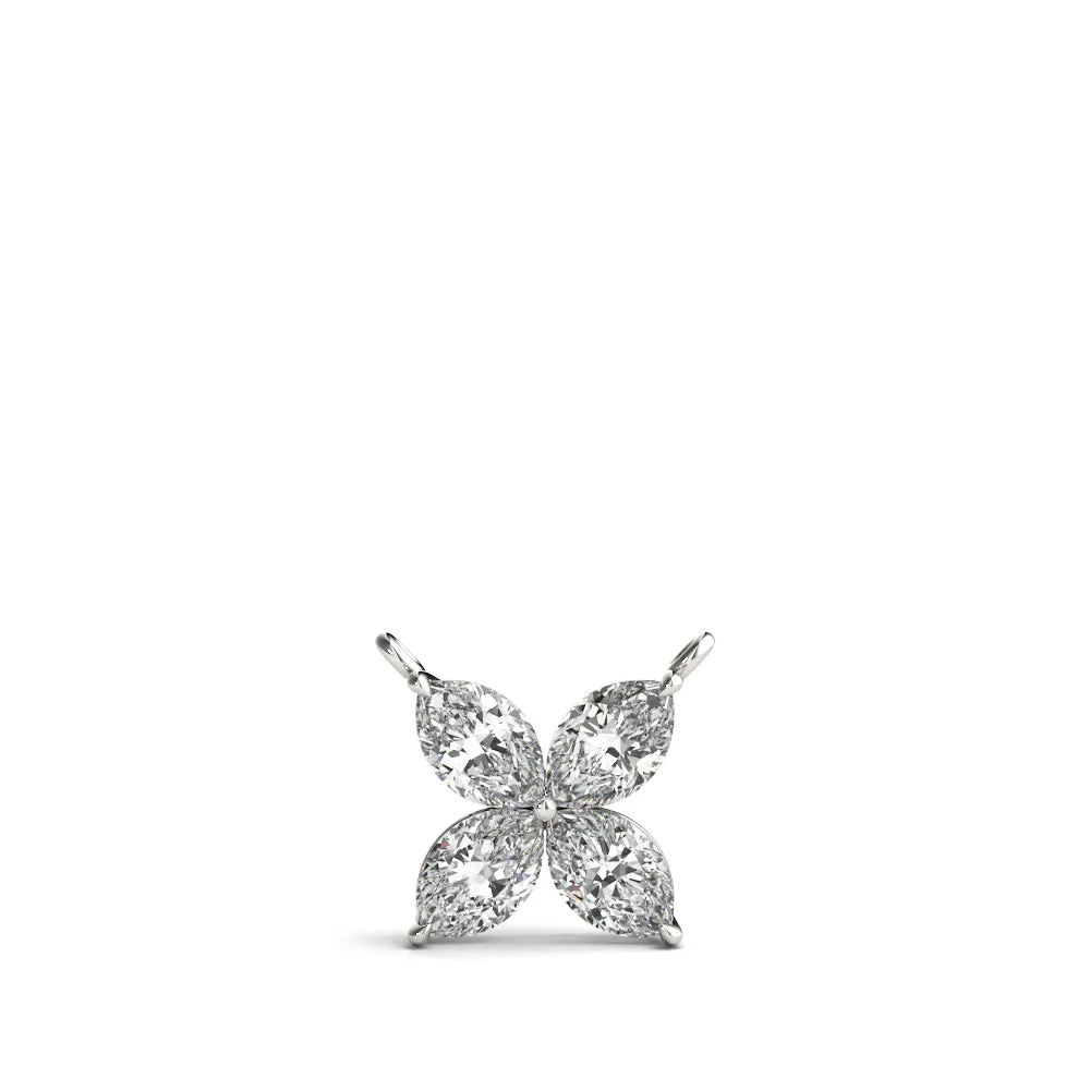 14K Marquise Diamond Necklace / Pendant