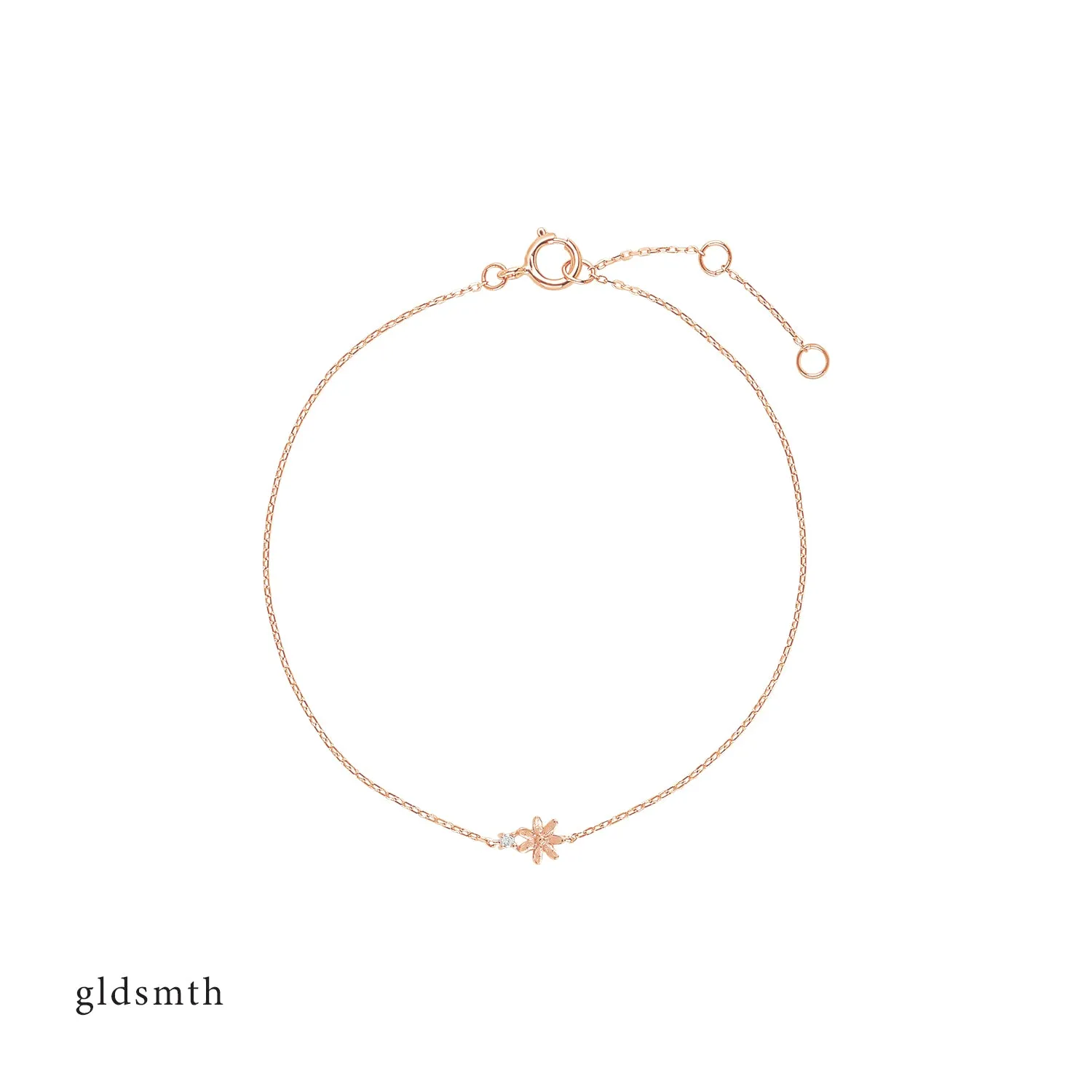 14k Rose Gold Daisy Bracelet