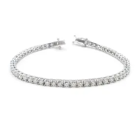 14K White Gold Diamond Tennis Bracelet