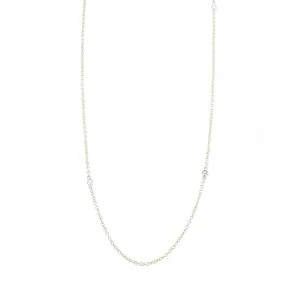 14K Yellow Gold Diamond by the Yard Necklace