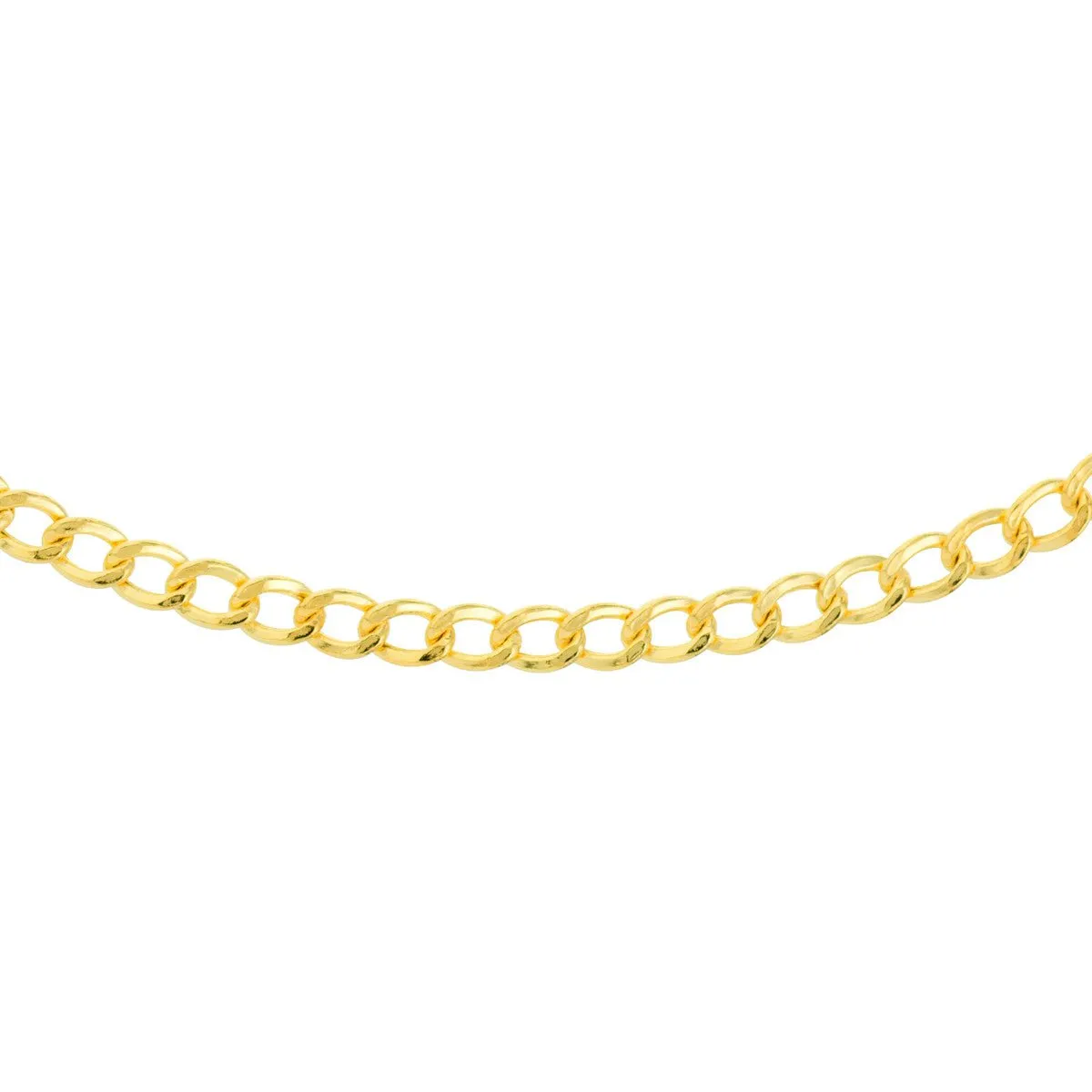 14K Yellow Gold Hollow Cuban Curb Chain Adjustable Choker