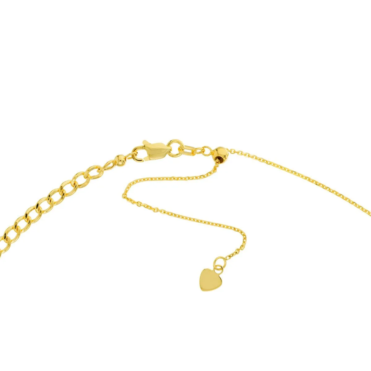 14K Yellow Gold Hollow Cuban Curb Chain Adjustable Choker