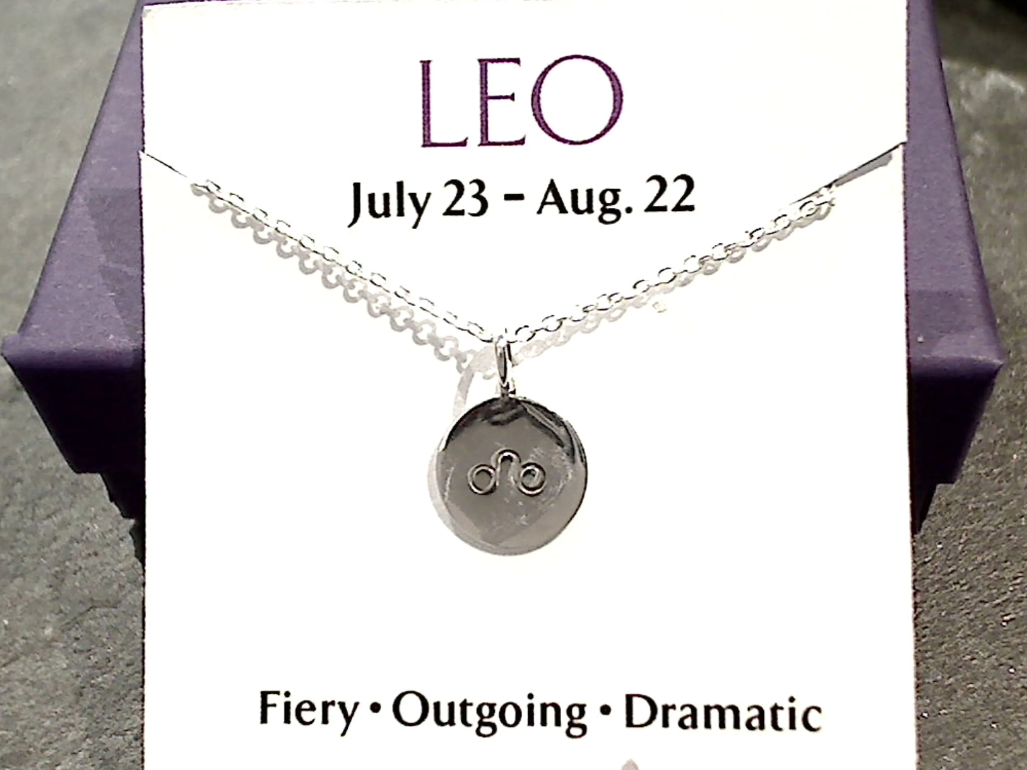 16" - 18" Sterling Silver Leo Zodiac Necklace