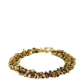 18K Gold Baby Pod Bracelet with Black Diamonds