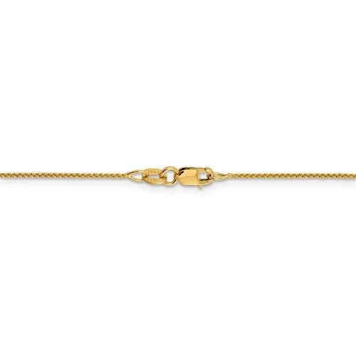 18K Solid Gold 1.00mm Diamond Cut Spiga Chain #18LP13