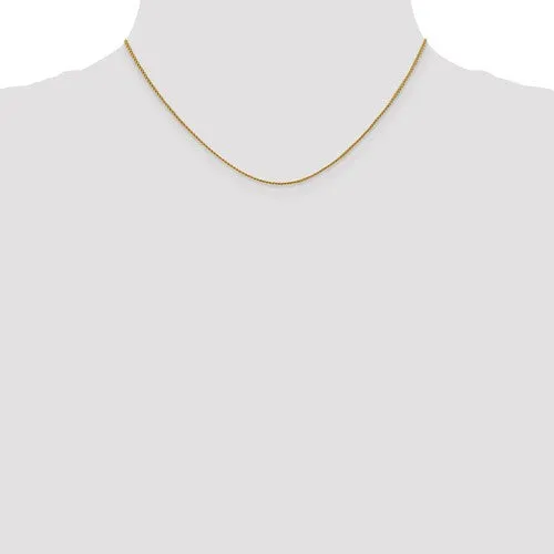 18K Solid Gold 1.00mm Diamond Cut Spiga Chain #18LP13