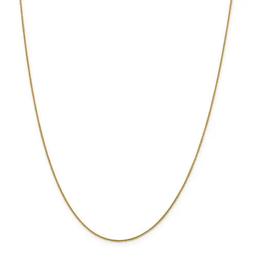 18K Solid Gold 1.00mm Diamond Cut Spiga Chain #18LP13