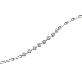 18K White Gold & Diamond Bracelet