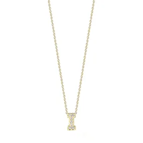 18K Yellow Gold Tiny Treasures Diamond Love Letter I Necklace