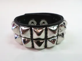 2 Row Pyramid Stud Bracelet