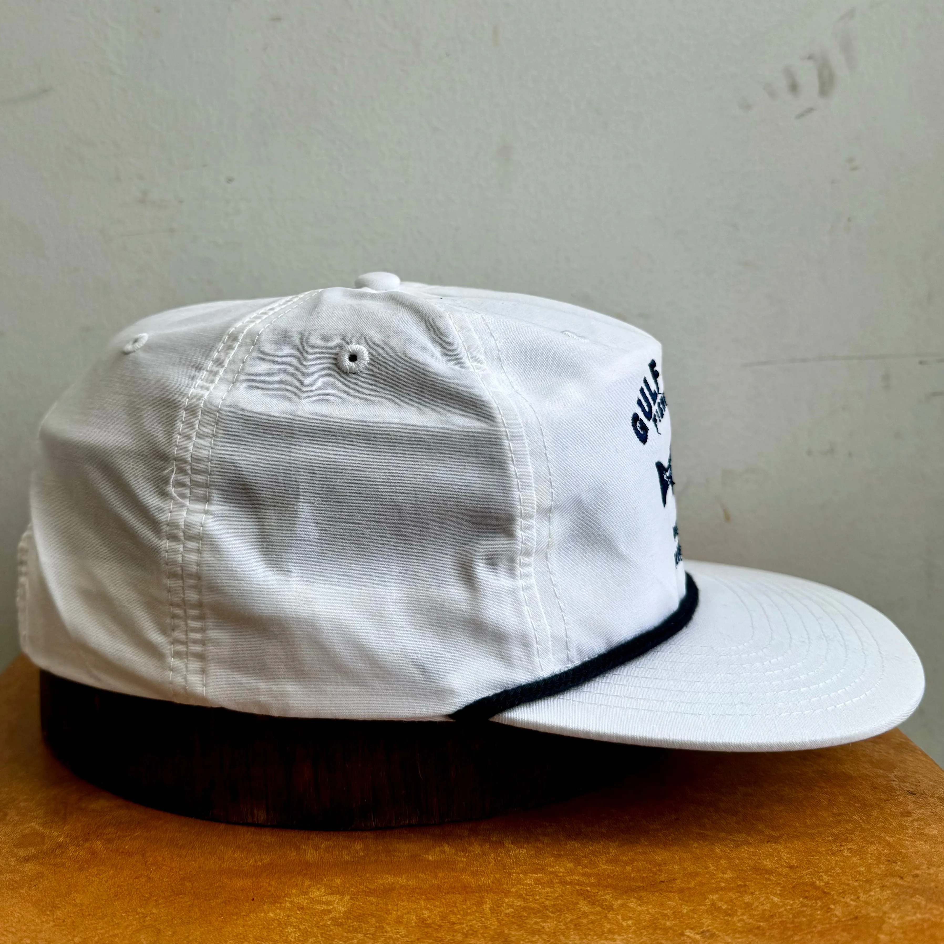 256 Richardson Hat | Embroidered Fishing Club | White and Navy | Manready Mercantile