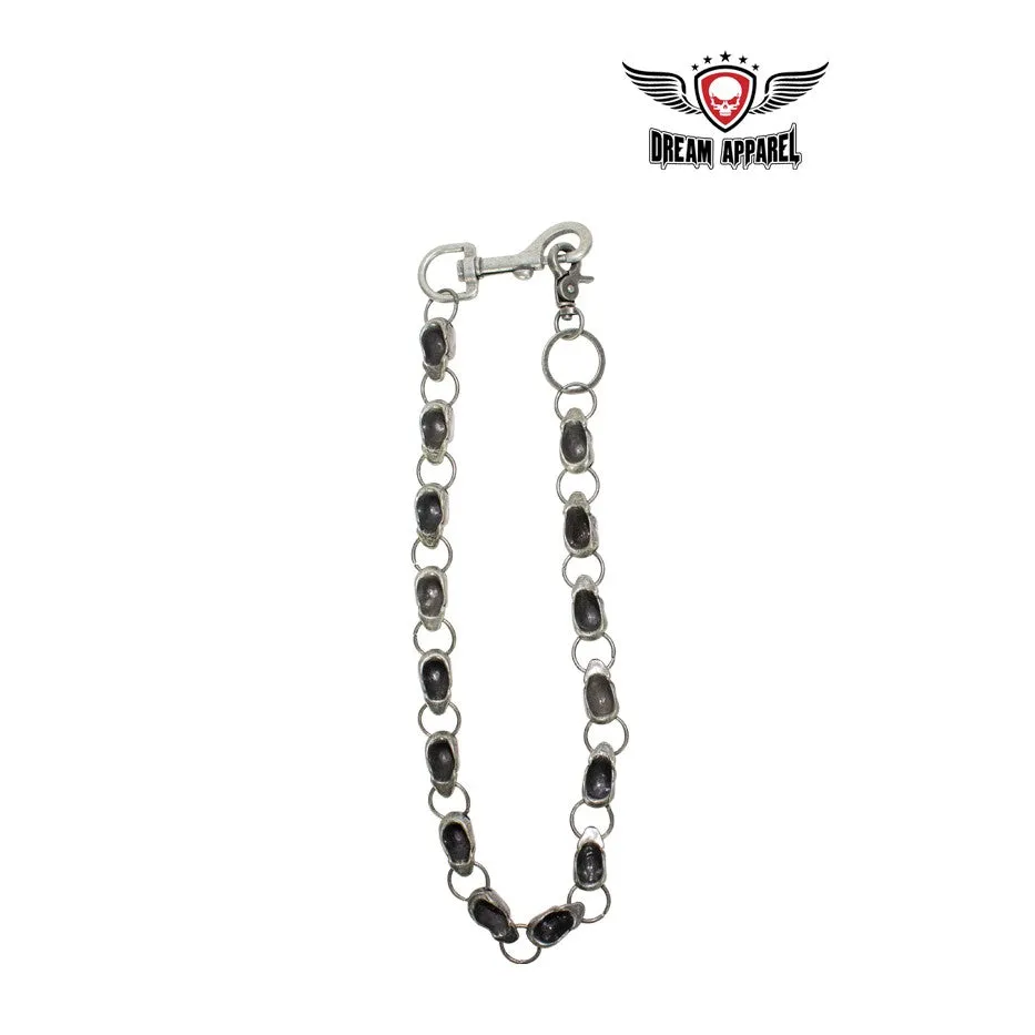 25" inch long Gun Metal infused Biker Chain