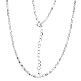 30 inch Diamond Shaped Ribbon Link Stainless Steel Chain