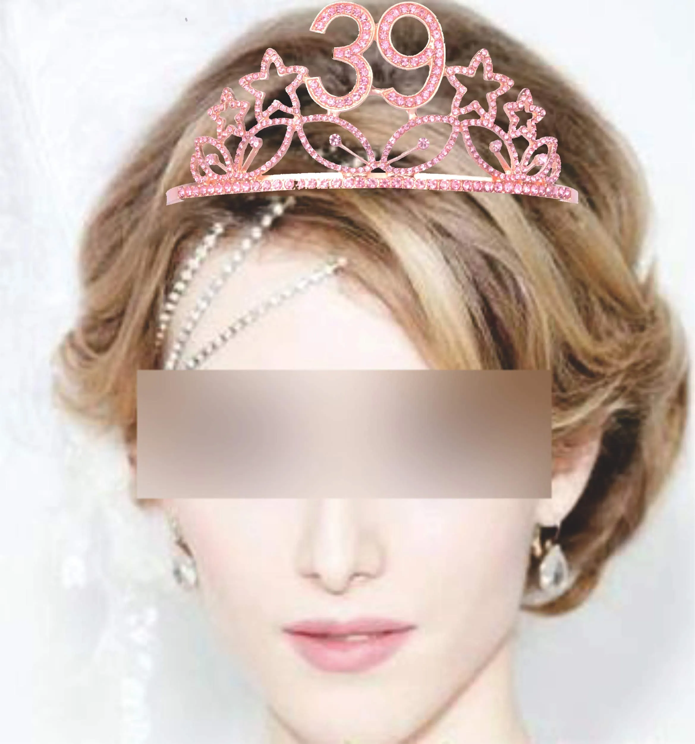 39th Birthday Gifts for Women, 39th Birthday Tiara and Sash Pink, HAPPY 39th Birthday