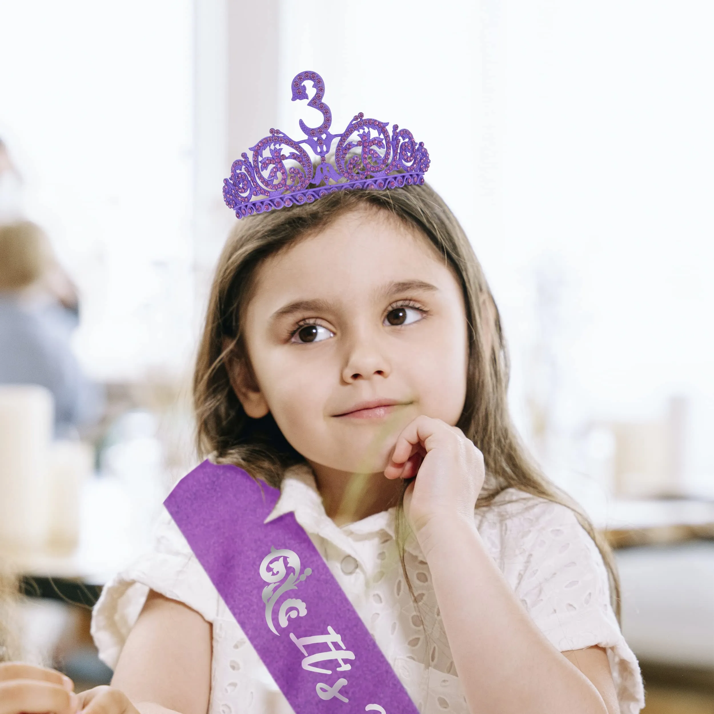 3rd Birthday, 3rd Birthday Tiara and Sash, 3rd Birthday Decorations for Girls, 3rd