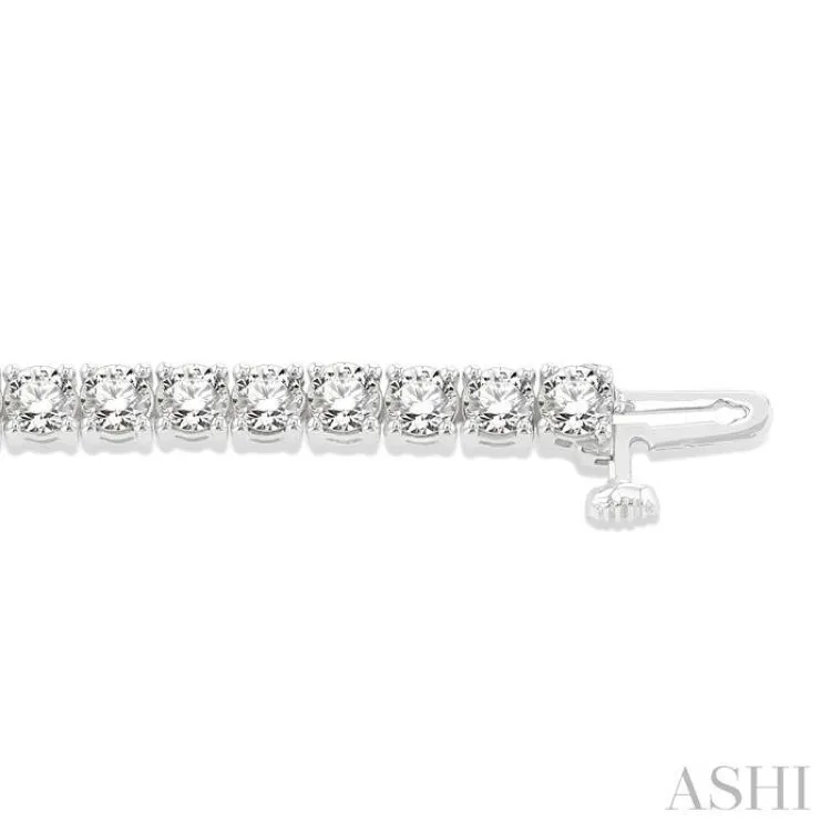 7 Ctw Round Cut Diamond Tennis Bracelet in 14K White Gold