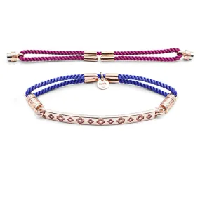 70%  DISCOUNT  18ct Rose Gold vermeil Pattern Interchangeable Bracelet - Hot Pink and Vivid Violet