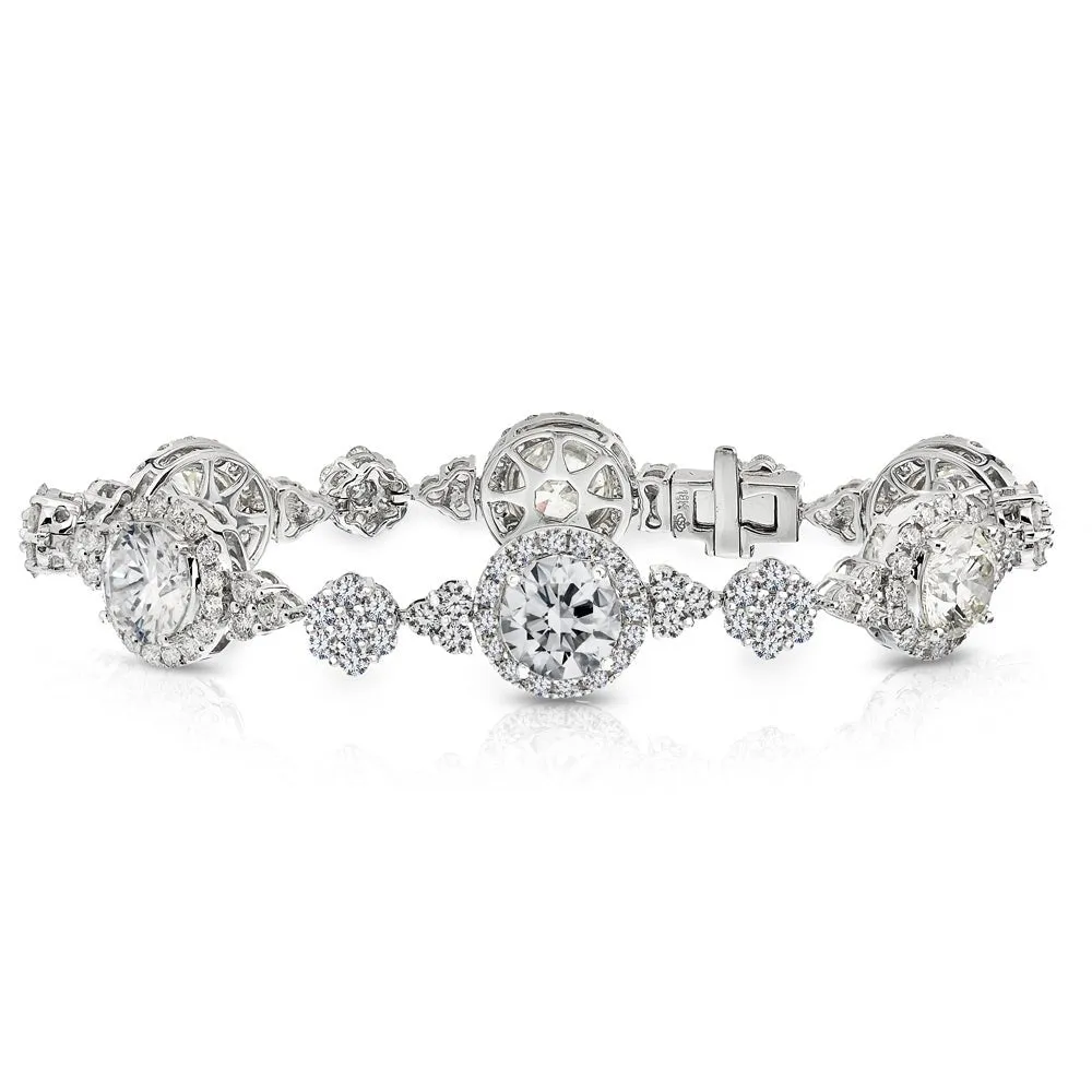 9 Center Stones Diamond Bracelet