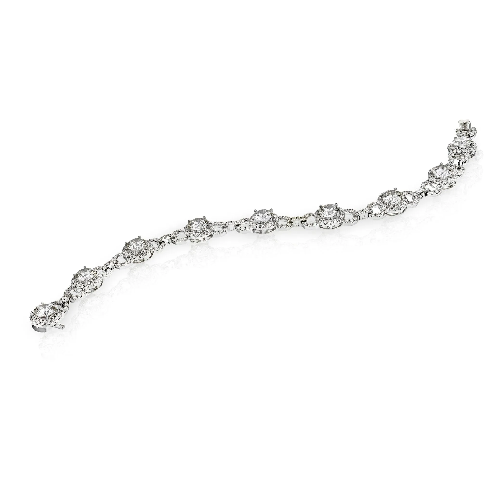 9 Center Stones Diamond Bracelet