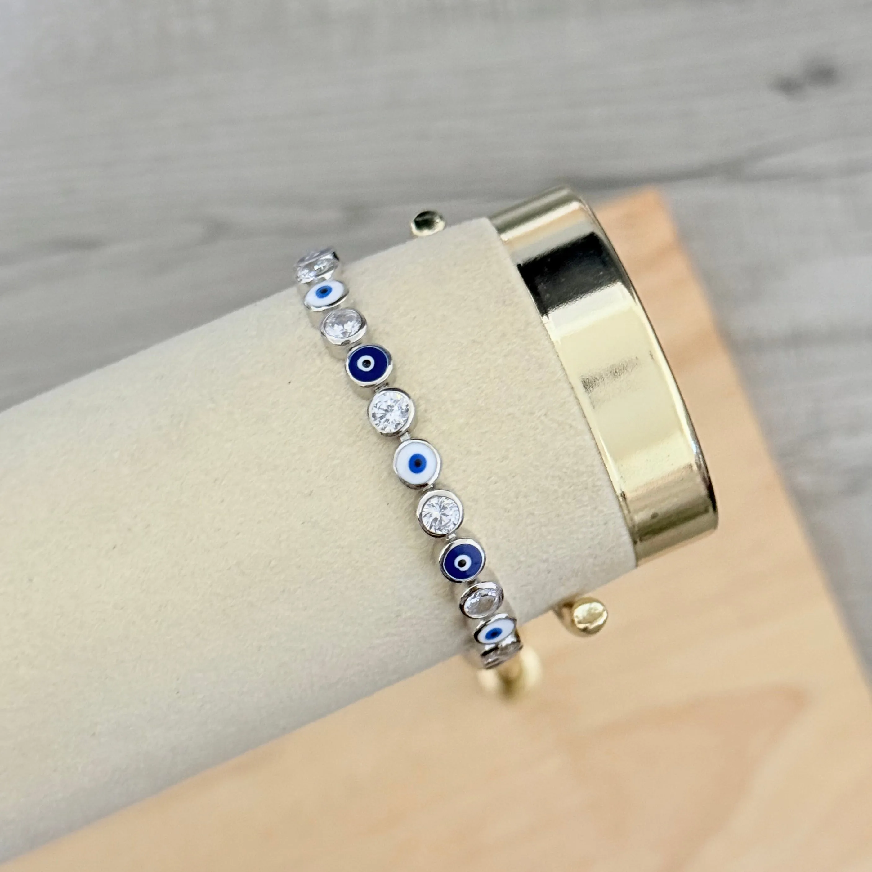 925 Silver Evil eye tennis Fancy Bracelet