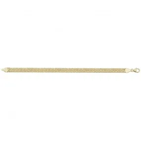 9ct Yellow Gold Flat Woven Bracelet