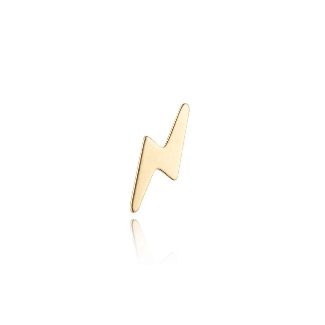 9kt Gold Lightning Bolt Stud Earrings