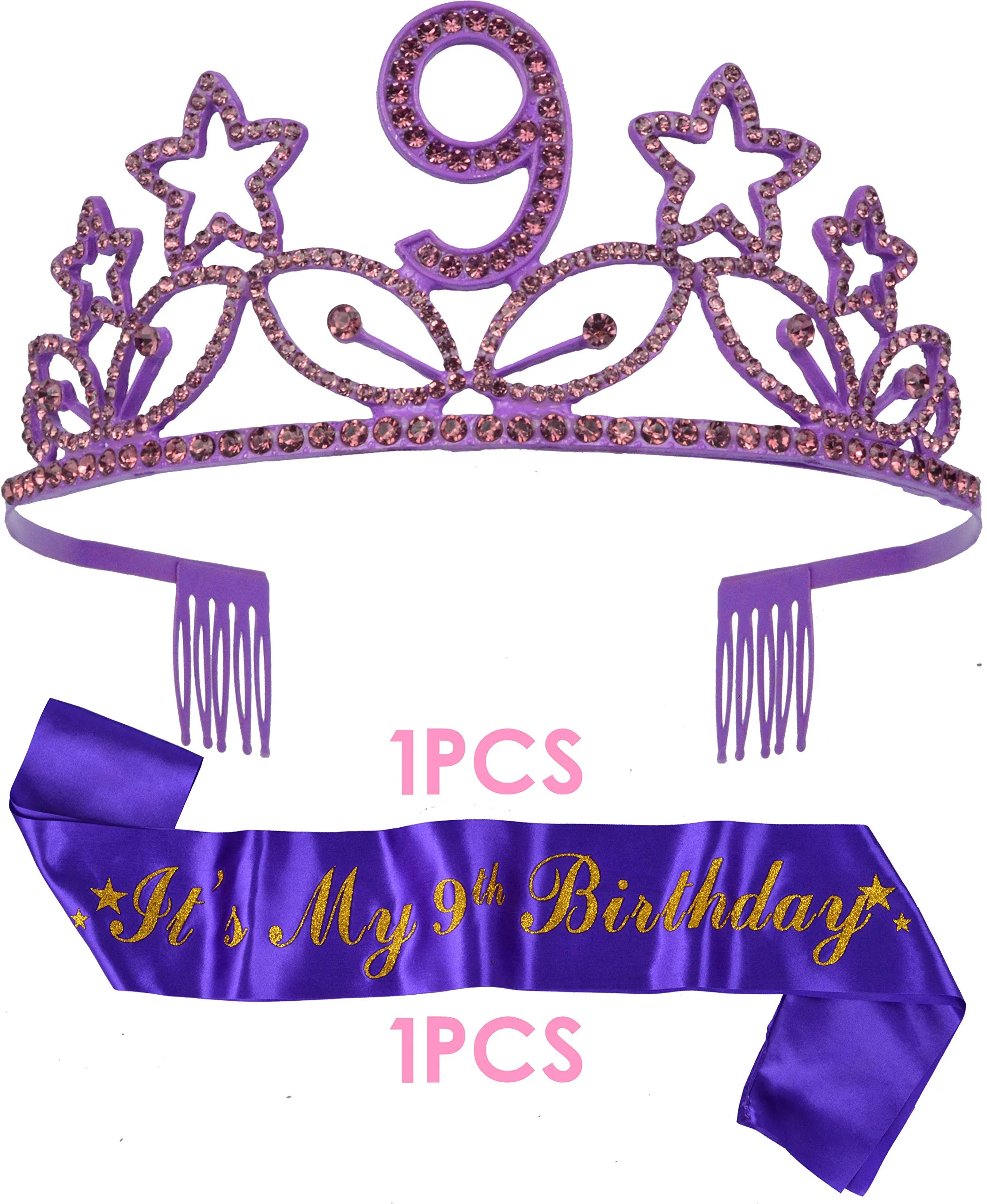 9th Birthday, 9th Birthday Gifts for Girl, 9th Birthday Crown, 9th Birthday Tiara