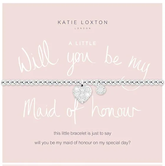 A Little Will You Be My Maid Of Honor Bangle Bracelet