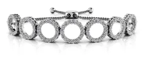 Adjustable Circle Link Lab-Grown Diamond Bracelet with 2.52 ct.(finished) 1.6mm