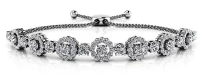 Adjustable Diamond Circle Link Lab-Grown Diamond Bracelet with 3.16 ct.(finished) 1.5mm, 3.5mm