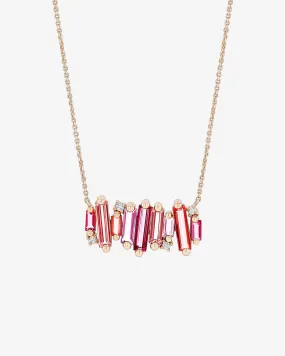 Amalfi Burst Red Mix Stacker Pendant