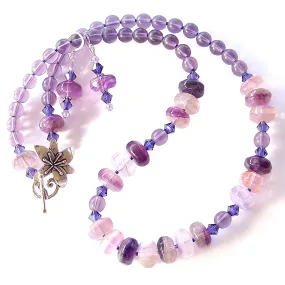 Amaranth: Purple Necklace with Fluorite Gemstones