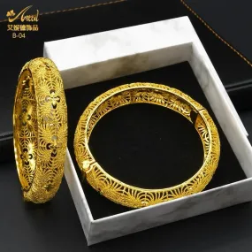 ANIID 24K Gold Plated Bracelets For Women Luxury Jewelry Designers Bangles Model-12