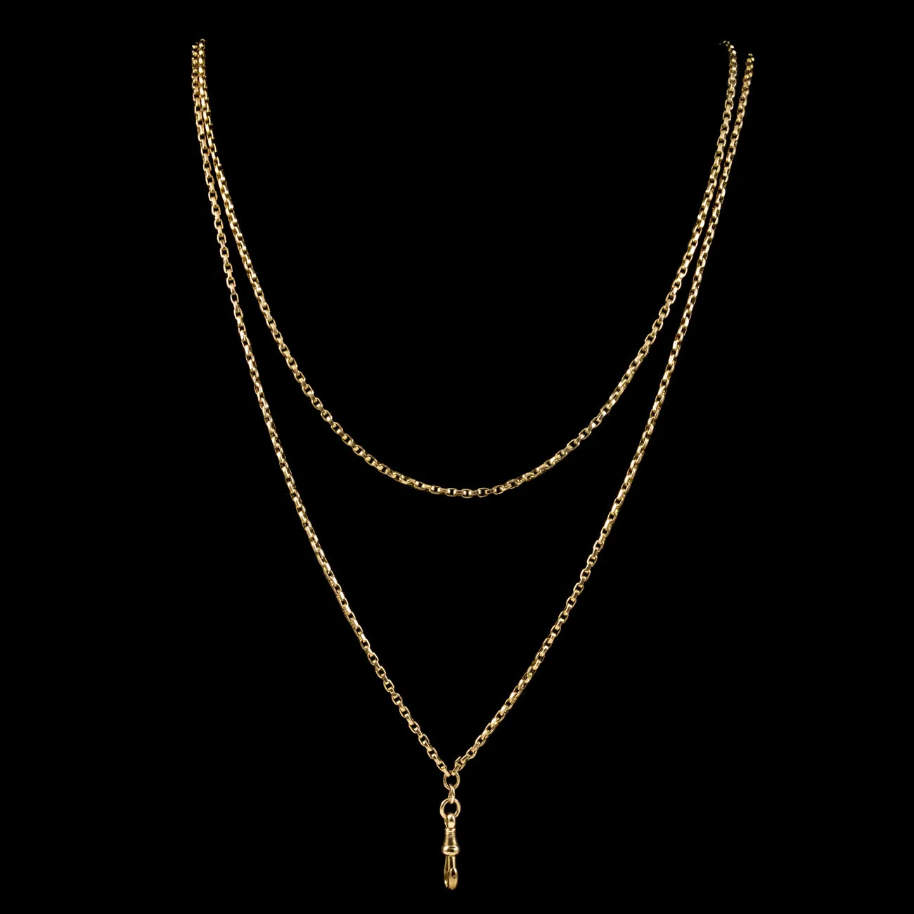 Antique Victorian Guard Chain Necklace 15ct Gold