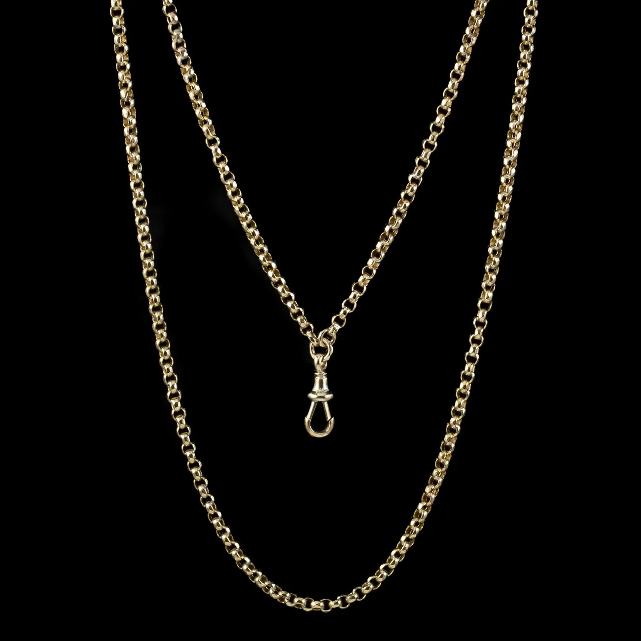 Antique Victorian Guard Chain Necklace 9ct Gold