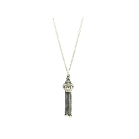 Antique Victorian Silver Fob Tassel Necklace