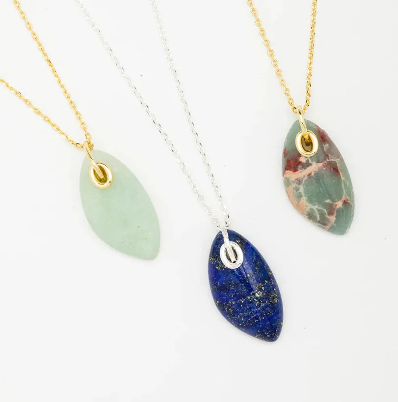 Aqua Terra-Stone of Peace | Organic Stone Necklace