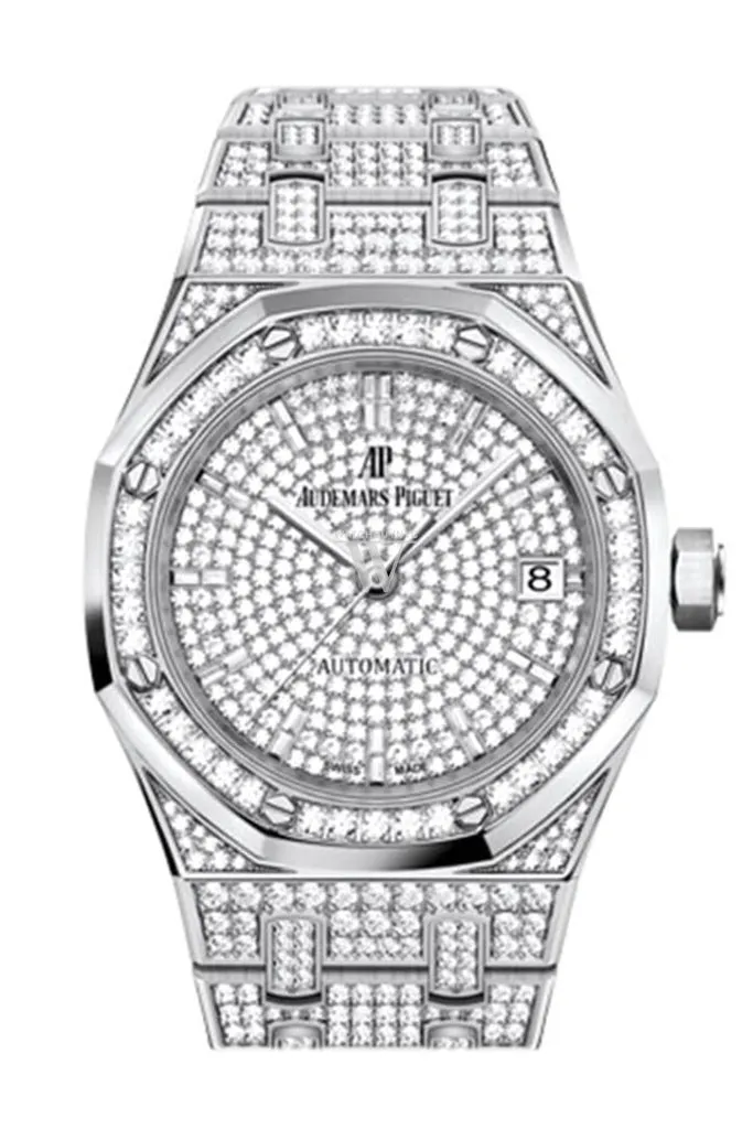 Audermars Piguet Royal Oak Pave dial Jumbo Extra Thin White Gold 15202BC.ZZ.1241BC.01 DCM