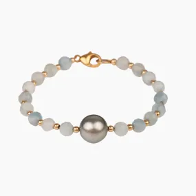 Aura Aquamarine Tahitian Pearl Bracelet