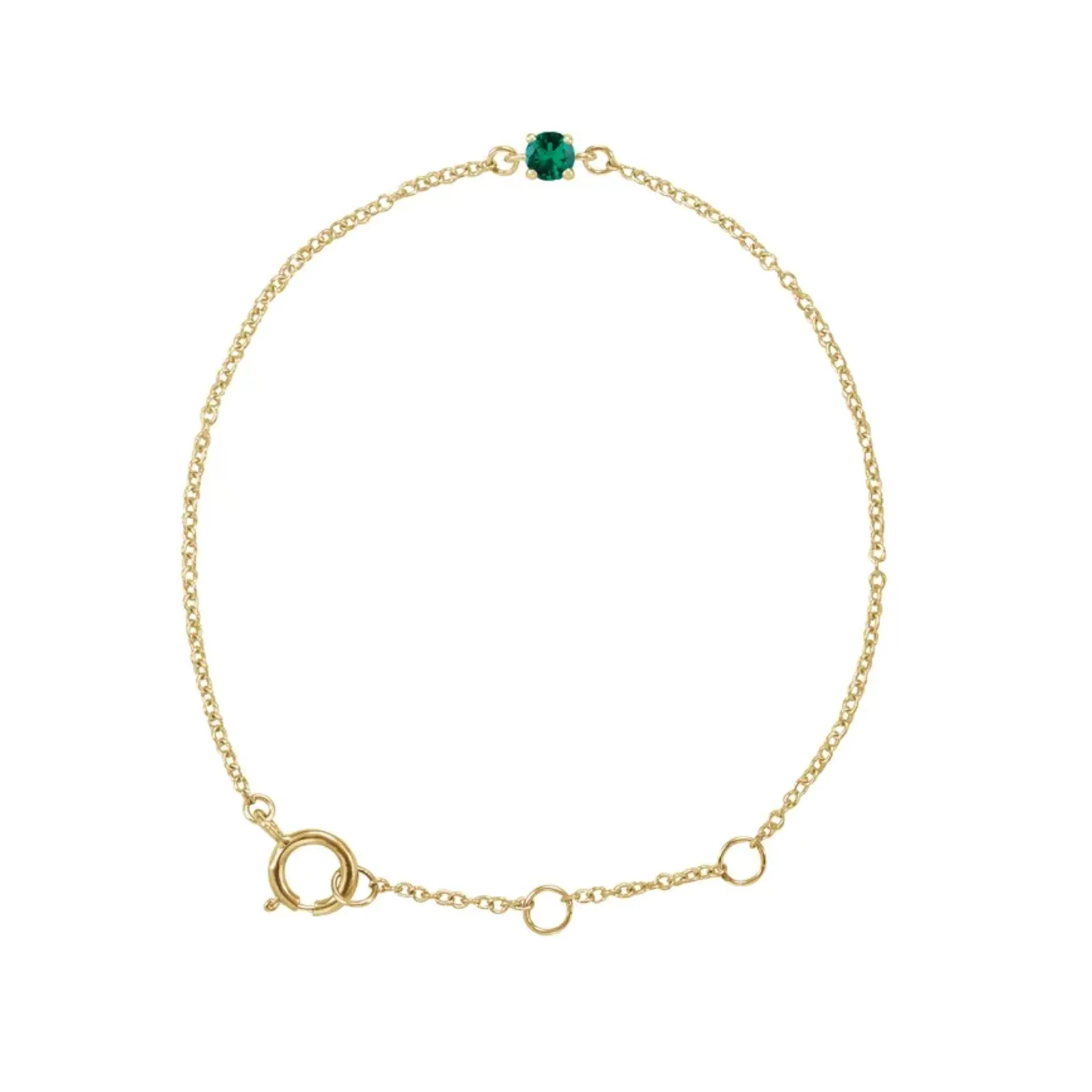 Baby Birthstone Bracelet 14kt Gold