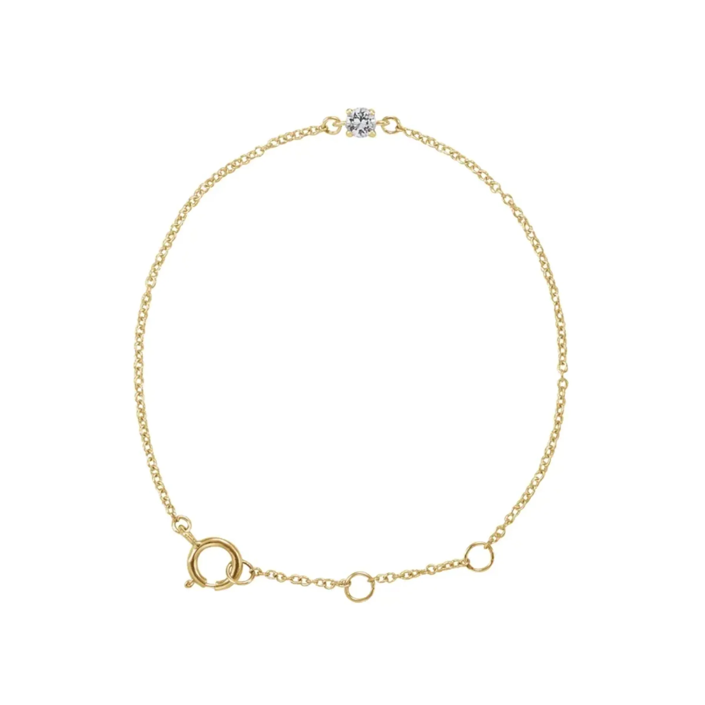 Baby Birthstone Bracelet 14kt Gold