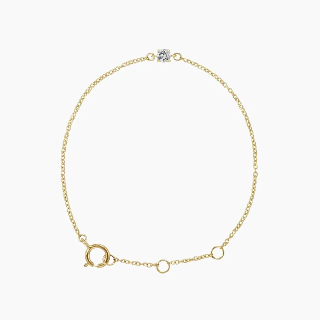 Baby Birthstone Bracelet 14kt Gold