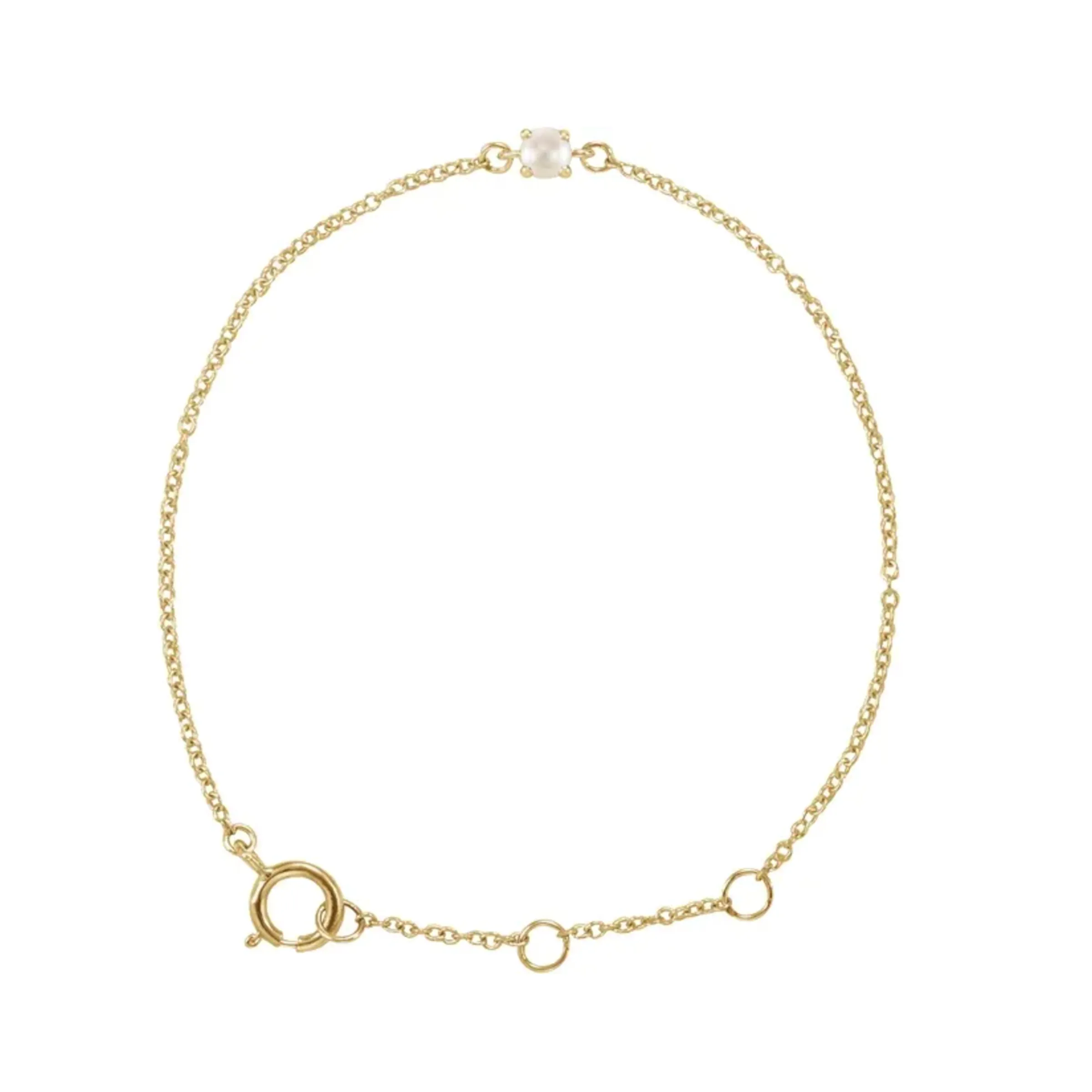 Baby Birthstone Bracelet 14kt Gold