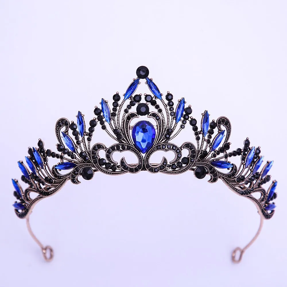 Baroque Crystal Tiara Crown Hair Jewelry Accessories