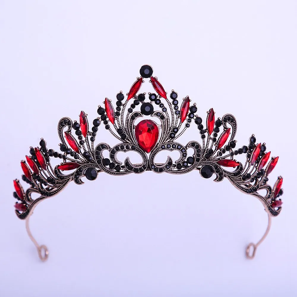 Baroque Crystal Tiara Crown Hair Jewelry Accessories