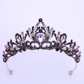 Baroque Crystal Tiara Crown Hair Jewelry Accessories