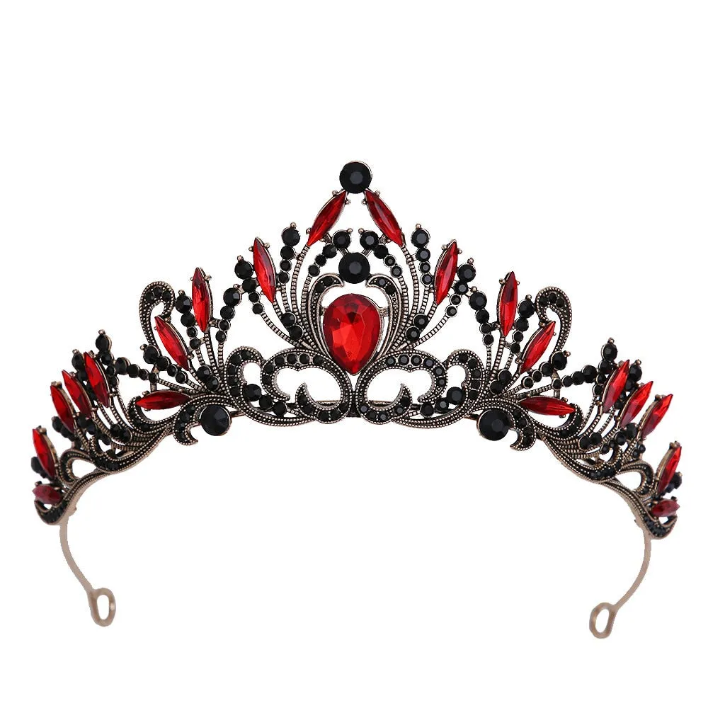 Baroque Crystal Tiara Crown Hair Jewelry Accessories